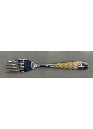 Набір столових виделок 433-10-m080 (золото+лазер 6 шт. сумка) // [11] (180 шт/ящ)