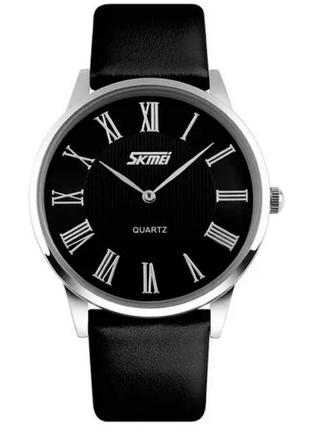 Чоловічий годинник skmei 9092 rome (чорний з чорним циферблатом)