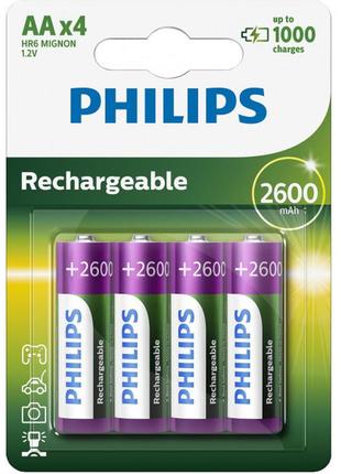 Аккумулятор philips r6/aa multilife 2600/b4 2600mah blister/4pcs