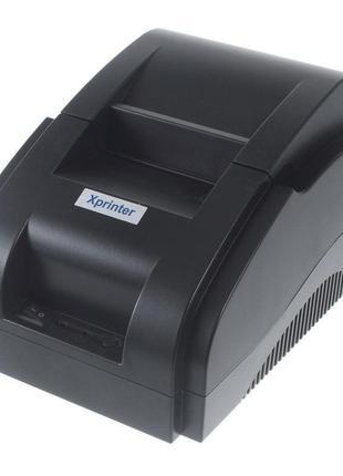 Термопринтер xprinter pos чековый принтер xp-58iih 58мм черный