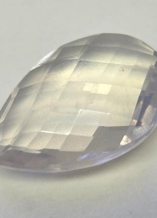 Ювелирный розовый кварц - двухсторонняя огранка ′роза′ 9,1ct