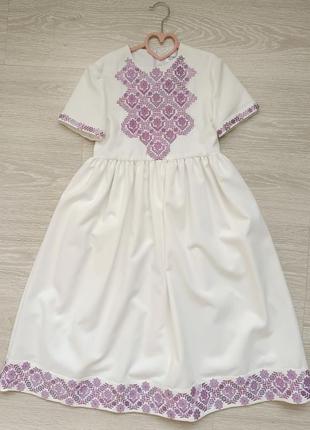 Вышиванка длинная до первого причастия вышиванное платье вышиванное платье платье гойра hoyra1 фото