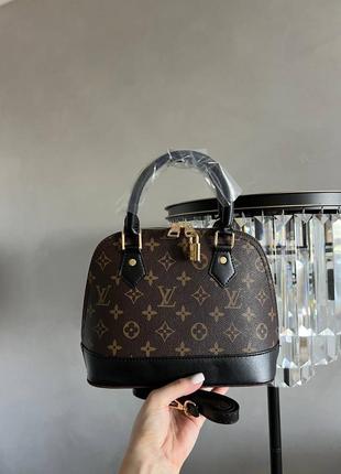 Louis vuitton alma brown/black5 фото