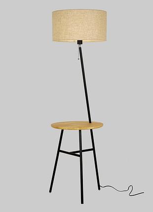 Современный торшер со столиком (918-f8332-1 wood)