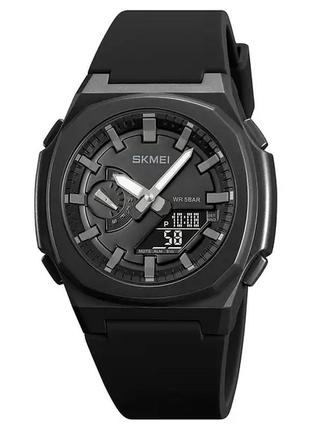 Чоловічий наручний годинник skmei black 2091 без подарункової коробки