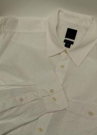 H&m рр m  linen cotton рубашка льняная из льна и хлопка4 фото