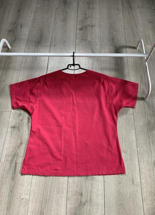 Медичний одяг медична сорочка розмір 50 52 рожевого кольору якісна4 фото
