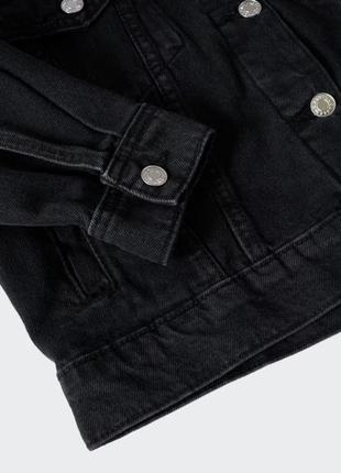 Джинсова куртка чорна від mango , розмір xxs8 фото