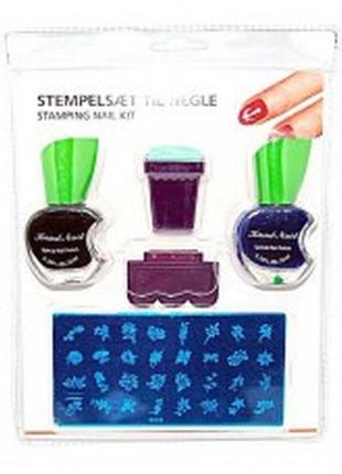 Набор для стемпинга в блистере psk-00 (печать/трафарет/скрепер/краски)