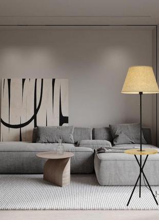 Модерн торшер со столиком (918-f8333-1 wood)