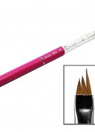 Кисть для рисования складная (розовая с декором) krs-05