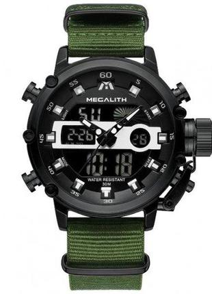 Чоловічий наручний годинник megalith prof green3 фото