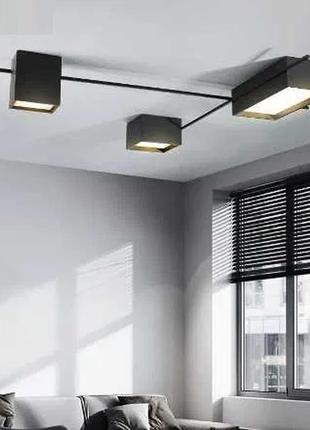 Светодиодная дизайнерская люстра kagu led 220 в металл + акрил (черный)