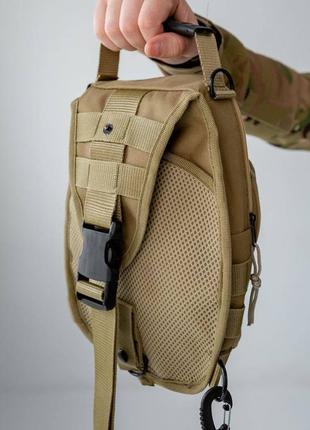 Мужская военная сумка на плечо 6л (койот)