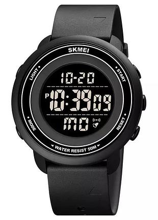 Спортивные мужские часы skmei 1736 (черные с черным циферблатом)
