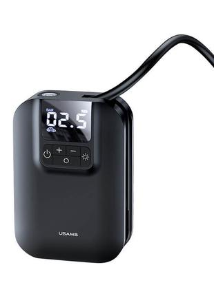 Портативний компресор для автомобіля насос usams us-zb215 mini car air pump 5000mah black