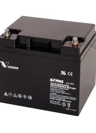 Аккумулятор свинцово-кислотный vision 6fm45-x 12v/45ah/vrla-agm