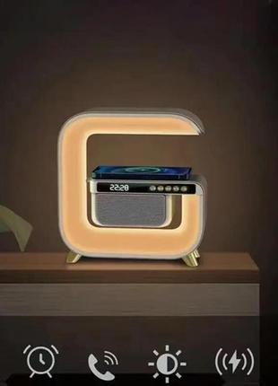 Аккумуляторный ночник g-smart g3 mini rgb с bluetooth колонкой и зарядкой для телефона