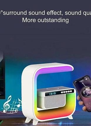 Аккумуляторный ночник g-smart g3 mini rgb с bluetooth колонкой и зарядкой для телефона