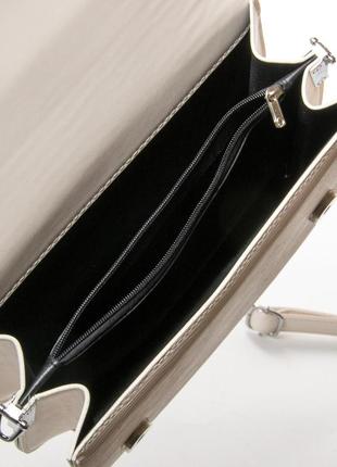 Женская компактная стильная сумка fashion городская бежевая сумка-клатч городская сумка для девушки4 фото