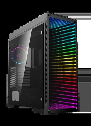 Корпус комп'ютерний atx gamemax abyss-tr без блока живлення/full-tower/rainbow підсвічування чорний