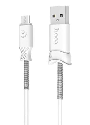 Кабель hoco usb 2.0-micro usb x24 1m white