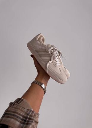 Бежевые кроссовки adidas samba cream beige x адидас самба 36