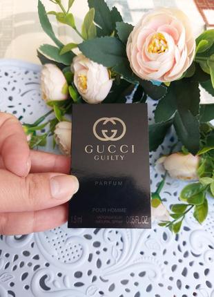 Gucci guilty eau de parfum pour homme парфюмированная вода мужская, 1.5 мл (пробник)3 фото