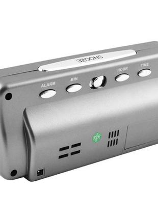Часы настольные сетевые vst-763y-4 зеленые цифры + температура (usb)2 фото