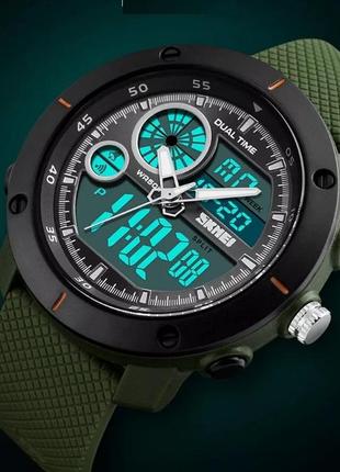 Спортивний годинник skmei 1361 army green водонепроникний