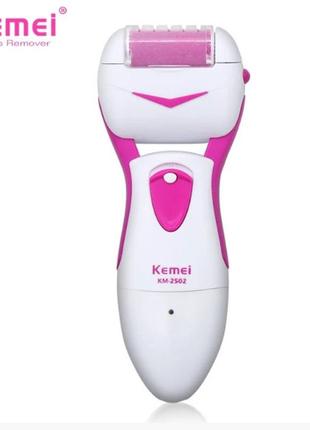 Электрическая роликовая пилка с дополнительной насадкой kemei km 2502 для пяток