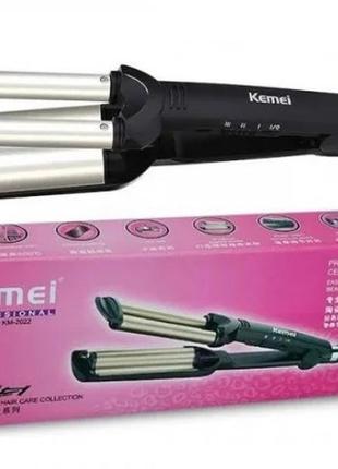 Потрійна плойка з керамічним покриттям gemei gm 1988 щипці для волосся