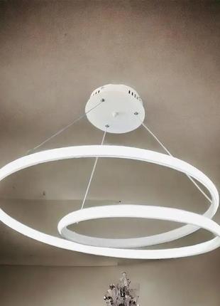 Світлодіодна led люстра сяйво pj803 + пульт (біла) 46см