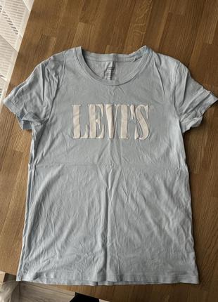 Голубая футболка levi’s оригинал