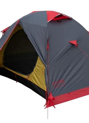 Палатка двухместная с 2 входами для туризма tramp peak 2 v2 trt-025 серая с красным