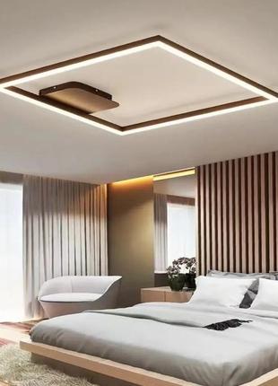 Світлодіодна led-люстра лотус pj871 (50х50см) коричнева