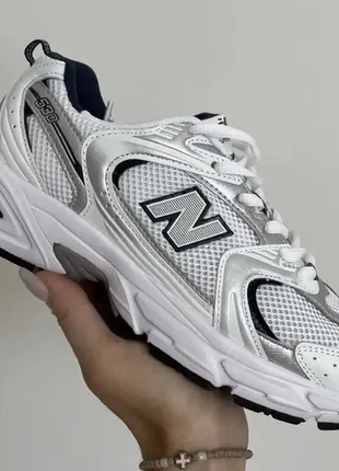 Женские текстильные кроссовки new balance 530 silver мини дефект