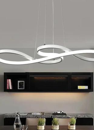 Светодиодная led люстра световая симфония pj805w 75х33см (белая)