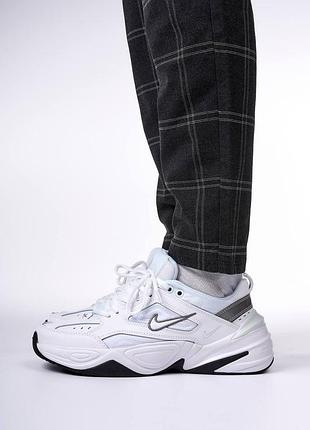 Мужские кроссовки nike m2k tekno essential white black <unk> smb