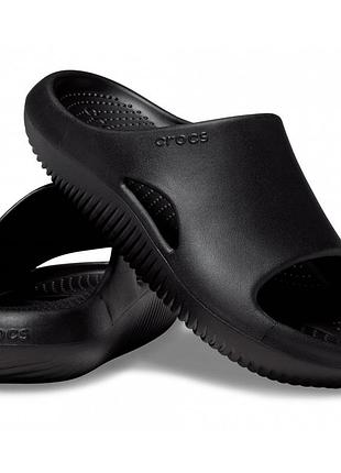 Шльопанці крокс крокси унісекс crocs mellow slide слайди тапки чорні (р. 36-46)