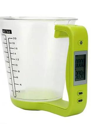 Чаша мерная с весами stenson tl00459 600мл green