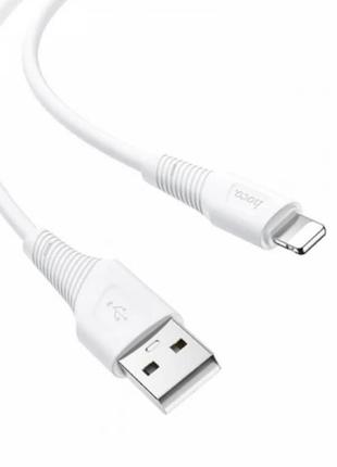 Кабель hoco lightning airy silicone charging data cable x58 1m 2.4a white
