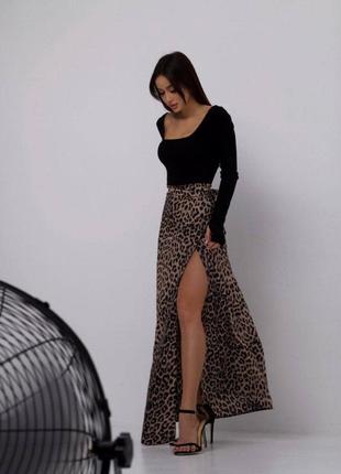 Леопардовая юбка5 фото