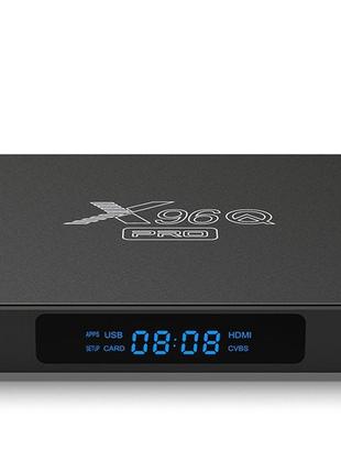 Тб приставка allwinner x96q pro h313, 1gb ram, 8gb rom, чорна
