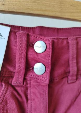 Женские джинсы скинни с высокой посадкой бордового цвета next8 фото