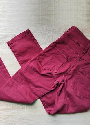 Женские джинсы скинни с высокой посадкой бордового цвета next4 фото