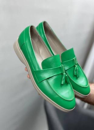 Кожаные мягкие и комфортные лоферы