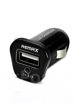 Адаптер автомобильный зарядное устройство remax mini rcc-101 1usb 2.1a black