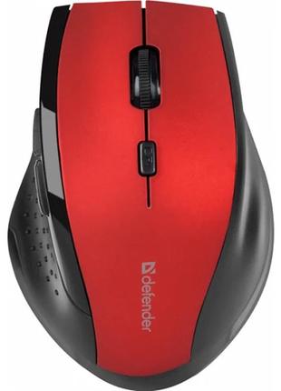 Мышка defender accura mm-365 беспроводная 6кн до 1600dpi красная
