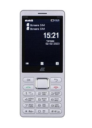 Мобільний телефон 2e e280 2022 2.8" 2хsim 1400mah сріблястий 688130245227